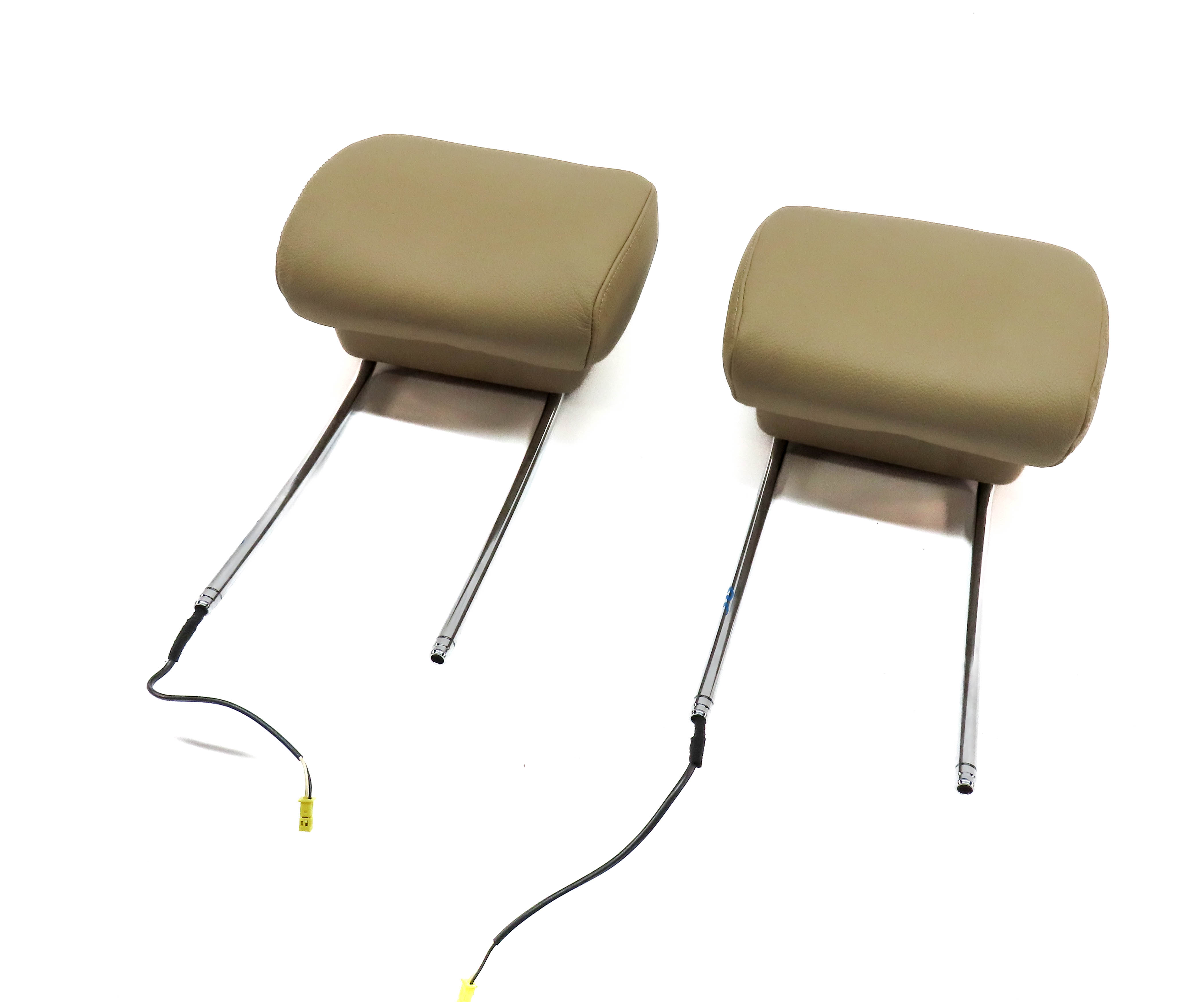 2010-2013 MERCEDES S CLASS (W221) FRONT LEFT & RIGHT HEADREST SET 2 (Brown) — exact item pictured